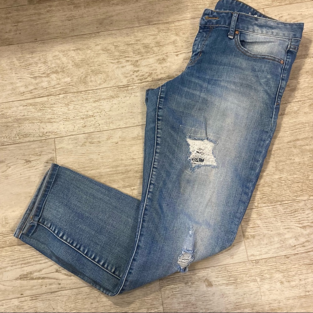 GAP Mid-Rise Always Skinny Distressed Jeans 32
